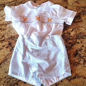 Chambray smoked shortall